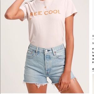 501 High Rise Levi Cut Off Jean Shorts Brand New
